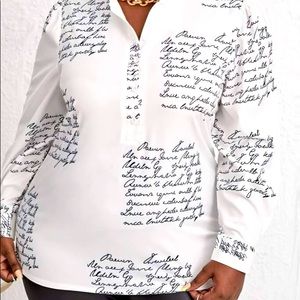 Long sleeve white blouse